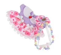 FIXOSHEE Doll Dress Up Clothes with Accessories Soft Tulle Skirt and Flower Headband for Dolls Compatible with Labubu Easy to Use for Creative Play and Photoshoot