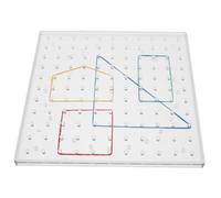 FIXOSHEE Dual Sided Geometry Puzzle Board for Elementary Students Transparent Pegboard with Rubber Bands Educational Math Learning Tool for Boys and Stem Activity Kit