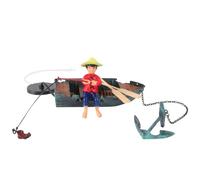 FIXOSHEE Dynamic Aquarium Air Pump Decor Fisherman Ornament for Fish Tank Landscape Lifelike Safe Material Color Enhances Aquatic Environment with Motion