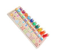 FIXOSHEE Early Learning Wooden Puzzle for Brain-boosting Math Board Color Pattern Recognition Educational Game Safe Fine Motor Skill Development