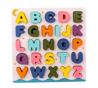 FIXOSHEE Educational Alphabet Building Blocks for Early Learning Cognition Playthings with Bright Colors Smooth Shapes Non-toxic Paint Enhances Balancing Skills and Critical Thinking