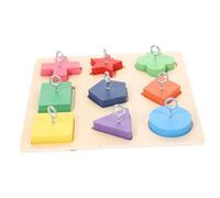 FIXOSHEE Educational Parrot Colorful Wooden Blocks Random Color Safe Material Interactive Bird Playing for Cockatiels Parakeets Small Birds Development and Exercise Random Color