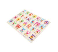 FIXOSHEE Educational Spanish Alphabet Puzzle for Hand-grip Montessori Learning Board for Early Cognitive Development and Language Recognition