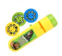 FIXOSHEE Educational Toy Projection Flashlight for Kids, Plastic Interactive Projection Plaything with Changeable Patterns, No Burr Design, Suitable for Children's Hands-on Learning