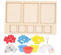 FIXOSHEE Educational Wooden Beaded for Clip Beads with Smooth Edges Creative Classification Game for Developing Memory Skills and Logical Thinking Suitable for Boys