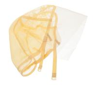 FIXOSHEE Elastic Stretchy Wig Cap for Women Invisible Lace T-shape Design Comfortable Fit for Wigs Making 1-piece Beige Stocking Cap