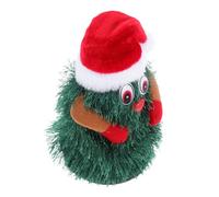 FIXOSHEE Electric Rotating Christmas Tree Plush Small Spinning Xmas Decoration Quiet Holiday Ornament for Family Gatherings Festive Atmosphere Battery Not Included