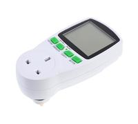 FIXOSHEE Electricity Usage Monitor Plug Uk with Digital LCD Display Compact Lightweight Energy for Voltage Wattage Testing Electrical Power Consumption Monitor Socket Adapter