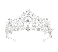 FIXOSHEE Elegant Silver Rhinestone Wedding Tiara Crown Headpiece for Bride and Comfortable Queen Headband with Shiny Fashion Design for Bridal Party Prom and Special Occasions