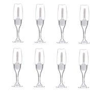 FIXOSHEE Empty Lip Gloss Tubes 8Pcs 8Ml Reusable Mini Wine Glass Shaped Containers with Caps Stoppers for Daily Use and Lip Gloss Samples