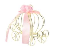 FIXOSHEE European Style Pumpkin Crown Candy Box Wedding Favor Treat Box for Halloween Christmas Thanksgiving Party Decoration Pink Candy Packaging