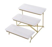 FIXOSHEE European Style Snack Stand Tired Cake Stand Three Tier Dessert Tray Buffet Trays Cake Tower Three-layer Fruit Plate -usable