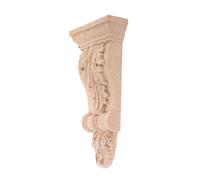 FIXOSHEE European Style Wooden Corbel Support for Home Decor Carved Solid Wood Corner Ornament Primed Ready to Paint Decorative Beam Bracket for Indoor Living Spaces