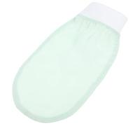 FIXOSHEE Exfoliating Bath Mitt Double-sided Body Scrubber Glove for Dead Skin Removal Soft Silk Texture Green Shower Accessory for Skin Cleaning and Spa Use