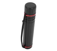 FIXOSHEE Extendable Plastic Poster Tube with Adjustable for Mailing and Storage Telescopic Document and Drawing Holder Transport Case with Carrying Strap Black Medium-small