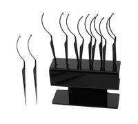 FIXOSHEE Eyelash Extension Display Stand with Sticks Black False Lash Holder Organizer for Beauty Salons Versatile Lash Grafting Tool for Client Try Efficient Storage
