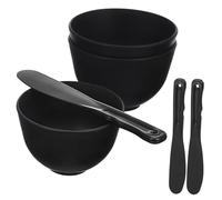 FIXOSHEE Facial Mask Applicator Bowl Set 3 Silicone Deep Mixing Bowls and 3 Flat Spatulas for Homemade Skincare and Professional Spa Use