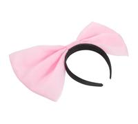 FIXOSHEE Fashionable Big Bow Headband for Women Oversized Light Pink Mesh Bow Hairband Comfortable Adult Headpiece for Parties Proms Daily Wear Sweet Stylish Festival Accessory