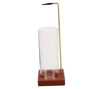 FIXOSHEE Fireproof Yoga Timer Incense Burner Glass Censer Holder for Incense Sticks Modern Hanging Design with Ash Collector for Meditation Home Decor and Relaxation Round Bottle