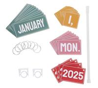 FIXOSHEE Flip Calendar Set with Holder Colorful Classroom Decoration for School Supplies Easy Setup with Materials for Teaching Concepts and Daily Planning