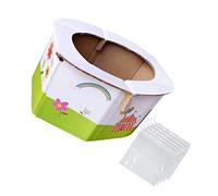 FIXOSHEE Foldable Travel Potty Seat Portable Paper Toilet for Safe Odorless Material with Liners Lightweight Foldable Design for Car Home and Outdoor Use
