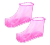 FIXOSHEE Foot Soaking Bath Basin with Magnet Small Size 16.5cm Pink Plastic Foot Spa Soaker Shoes for Home Relaxation