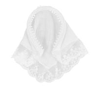 FIXOSHEE French Style Lace Headscarf Hairband for Women Elegant White Triangle Headband Inspired by French Design Versatile Boho Hair Accessory for Beach Vacation and Casual Wear