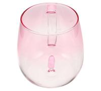 FIXOSHEE Glass Gradient Tea Cup with Heart-Shaped Handle, Single-Layer Design for Milk and Juice, for Valentine's Day and Daily Use