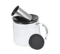 FIXOSHEE Glass Tea Pot with Infuser for Loose Leaf and Blooming Tea Borosilicate Heat-Resistant Teapot for Fruit Infused Water Transparent Design for Stress Relief and Everyday Brewing