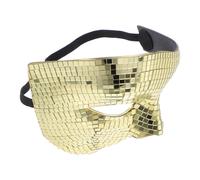 FIXOSHEE Glitter Disco Mask Half Face Cover for Adults Lightweight Reflective Masquerade Ball Accessory Comfortable Breathable Fit Versatile Party Costume with Vibrant Mirror Effect for