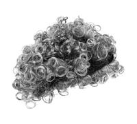 FIXOSHEE Gray Grandpa Costume Wig Short Realistic Old Man Headdress for Halloween Cosplay Party Stage Performances Light Grey Curly Senior-themed Hairpiece for Men and Women