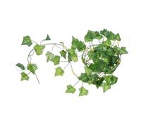 FIXOSHEE Green Leaves Rattan String Light Garland with LED Fairy Lights Plastic Artificial Vine for Garden and Home Decor Safe and Easy to Install Fresh Green Outdoor Decorative Lamp