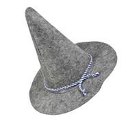 FIXOSHEE Grey Scarecrow Witch Hat for Halloween Wizard Cosplay Adults and Comfortable Scarecrow Costume Accessory for Masquerade Party Holiday Celebrations