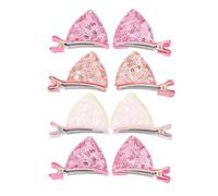 FIXOSHEE Hair Accessories Pvc Nylon Plastic Sturdy Not Easy to Break Cat Ear Hair Clips 8pcs Glitter Kitten Ear Barrette Random Colour Long Serving Life for Random Color Girls Kids Party