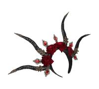 FIXOSHEE Halloween Devil Horn Headband Dark Gothic Ox Horns, Cosplay Festival Headdress for Party and Photography, Decorative Hair Hoop Halloween Accessory