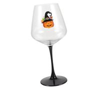 FIXOSHEE Halloween Pumpkin Flute Glass Goblet Transparent Wine Cup for Party and Cocktail Elegant Chic Design Bar Glassware Easy to Clean and Store