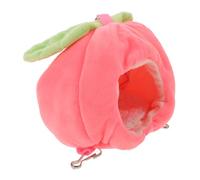 FIXOSHEE Hamster Warm Cotton Nest Small Pet Hideout Hut for Hamsters Hiding with Apple Shape, Mini Mouse Bed and Cage Accessories for Small Animal Comfort