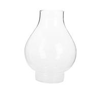 FIXOSHEE Handblown Clear Glass Lamp Chimney Vintage Oil Lamp Shade Kerosene Light Cover Windproof Round Replacement for Antique Lanterns Home Decor