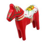 FIXOSHEE Handcrafted Swedish Wooden Horse Figurine Lightweight Painted Ornament for Home Decor Versatile Shelf and Desk Decoration Symbol of Luck and Wealth Easy to Clean