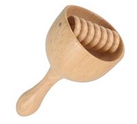 FIXOSHEE Handheld Swedish Torch Wood Cupping Massager for Body Sculpting and Muscle Relief Ergonomic Wooden Massage Cup with Roller for Self-massage Portable Natural Material Tool for and