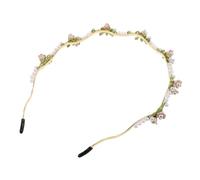 FIXOSHEE Handmade Bridal Pearl Flower Hairband for Women Elegant Fake Pearl Headpiece with Sweet Floral Design Versatile Wedding and Party Hair Accessories Stylish Headband for Everyday Use
