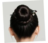 FIXOSHEE Handmade Wooden Chinese Hairpin with Flower Vintage Hanfu Accessory Wood and Resin Material Multifunctional Traditional Hair Stick for Women Elegant Cultural Heritage Style