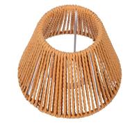 FIXOSHEE Handwoven Woven Rope Lampshade Cone Shaped Iron and Paper Rope Light Cover for Pendant Floor Table Lamps Vintage Boho Style for Living Bedroom Office Hotel