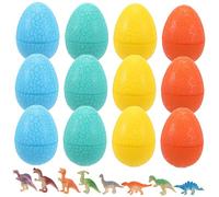 FIXOSHEE Hatching Dinosaur Egg for Montessori Dinosaur with Sturdy PVC Construction Safe Smooth Surface Colorful Cracked Eggs for Educational and Imaginative Play