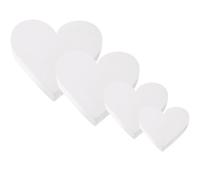 FIXOSHEE Heart-Shaped Cake Dummies Foam Models 4Pcs Set 4" (10Cm) 6" (15Cm) 8" (20Cm) 10" (25Cm) X 5Cm Height Reusable Baking Practice Fake Cakes for Wedding Supply and