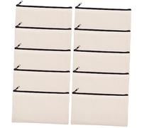 FIXOSHEE Heat Transfer Makeup Bag and DIY Craft Bags Canvas Pencil Case Blank Zipper Pouch Multifunctional Convenient Travel Cosmetics for Artists and Students