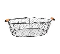 FIXOSHEE Heavy Duty Metal Firewood Carrier with Handles Indoor Fireplace Log Holder and Charcoal Basket Multipurpose Fruit and Vegetable Storage Rack for Kitchen Countertop Stylish Iron