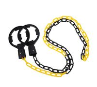 FIXOSHEE Heavy Duty Plastic Chain Link Barrier for Safety Isolation High Visibility Driveway Security Blocker for Traffic Control Construction Sites Multiuse Warning Chain for Crowd