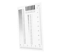 FIXOSHEE High Precision Sec Estimation Chart Transparent Defect Measurement Ruler for Diameter Line Area Inspection User Friendly Design for Professionals Everyday Use