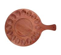 FIXOSHEE Holder Storage En Deviled Serving Plate Dish Deviled Double Side Dessert Plate Wooden Tray
